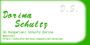 dorina schultz business card